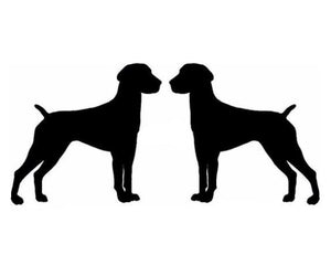 2 German Shorthaired Pointer Vinyl 2x3" each Pointer stickers